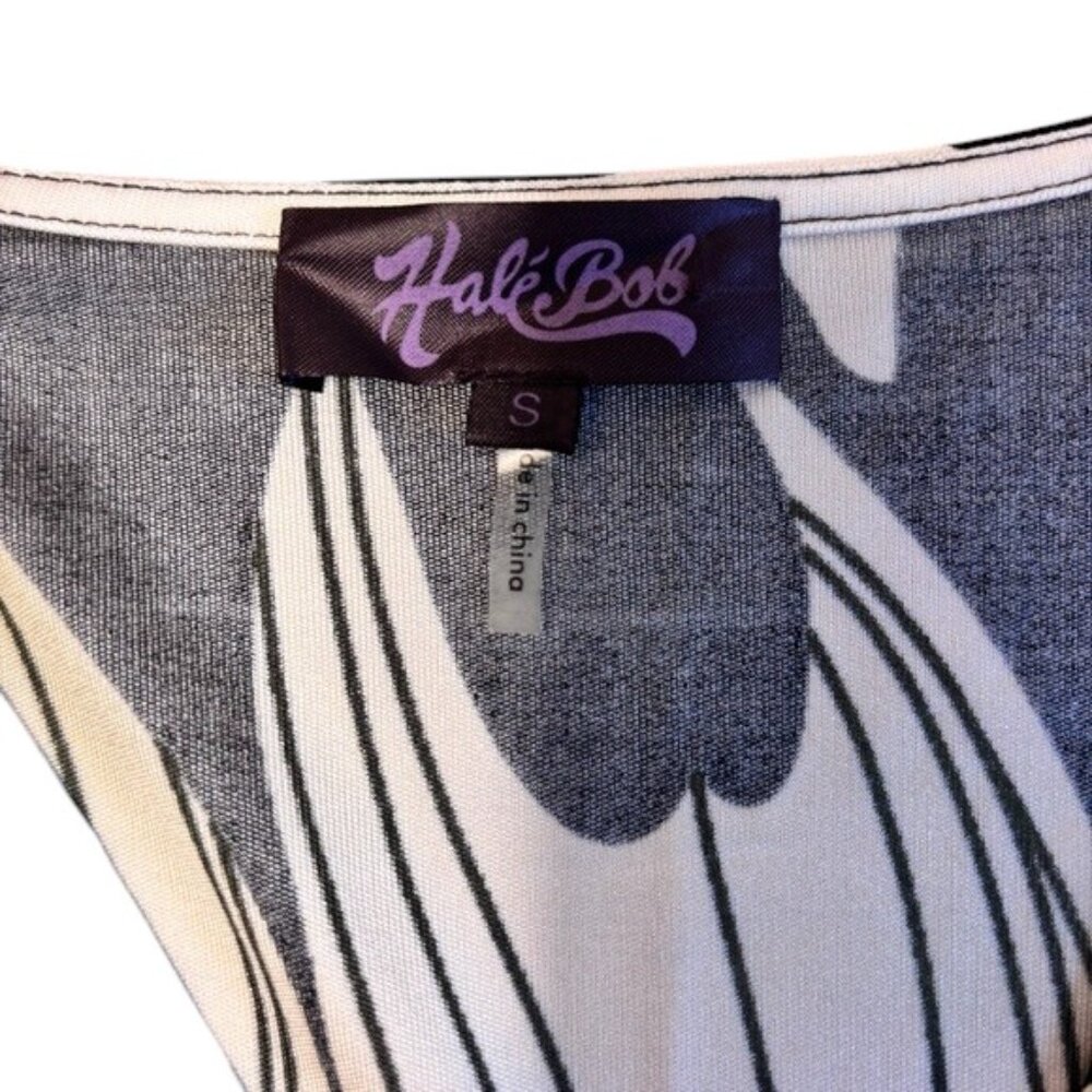 Hale Bob 100% Silk Boho Floral Embellished V-Neck Mini Dress Resort Size S - Picture 8 of 9